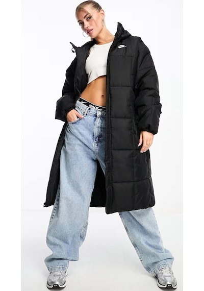 Nike Terma Fit Synthetic Fill Loose Fit Classic Maxi Puffer Jacket Kadın Kapüşonlu Bol Kesim Parka Siyah Siyah Nike Terma Fit Synthetic Fill Loose Fit Classic Maxi Puffer Jacket Kadın Kapüşonlu Bol Kesim Parka Siyah Siyah
