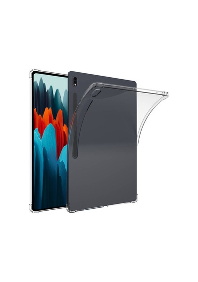 Samsung Galaxy Uyumlu Tab S8 Plus Kılıf Tablet Nitro Anti Shock Darbe Emici Köşe Korumalı Şeffaf Silikon Kapak