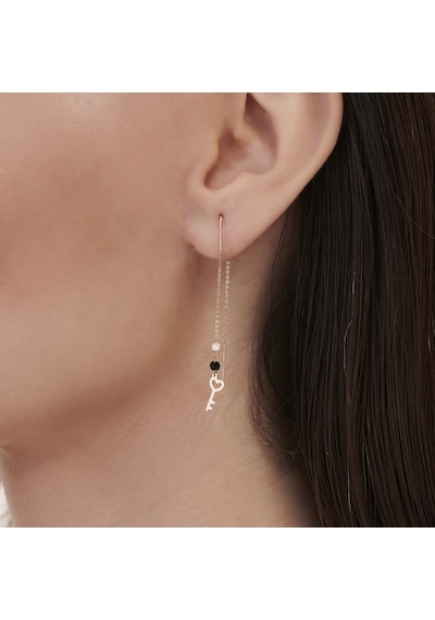 Altınbaş Pırlanta Spinel Taşlı Anahtar Küpe INT131P-14K