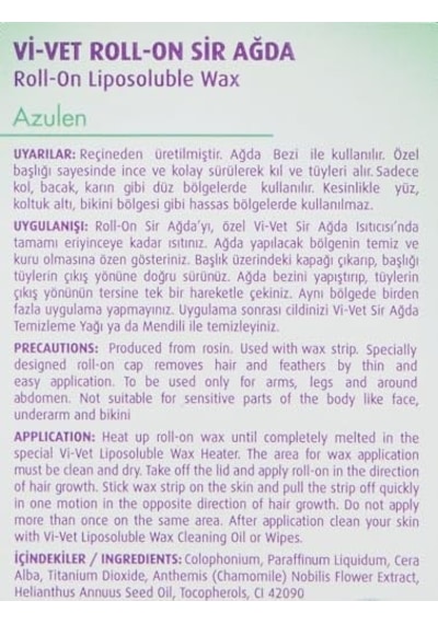 Vivet Roll-on Sir Ağda Azulen 100 Ml