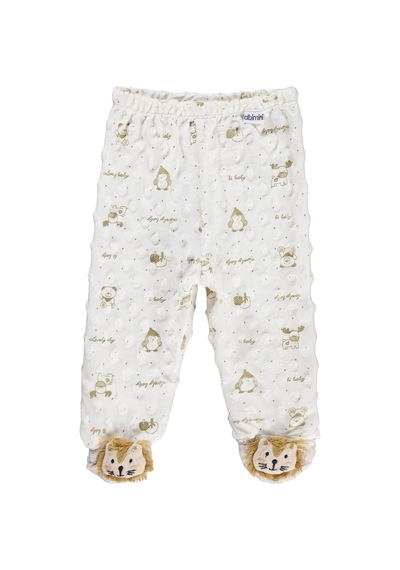 Albimini Civil Baby Desenli Tek Alt Bebe - Ekru