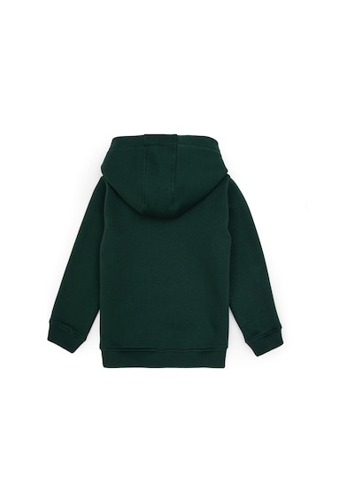 U.S. Polo Assn. Erkek Çocuk Koyu Yeşil Basic Kapüşonlu Sweatshirt 50313808-VR079