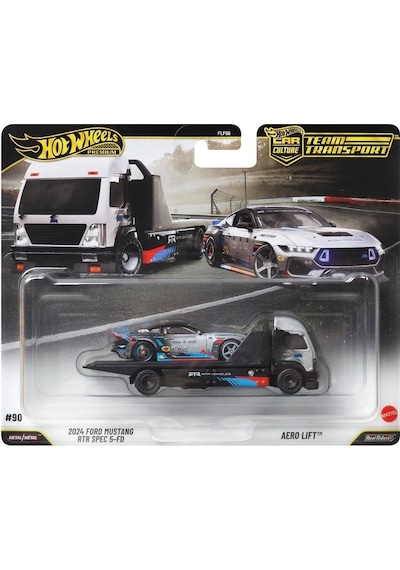 Hot Wheels Premium Team Transport 90 2024 Ford Mustang Rtr Spec 5-fd Aero Lift Kırmızı