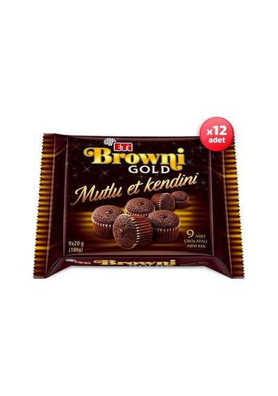 Browni Gold Mini Çikolatalı Kek 180 G X 12 Adet
