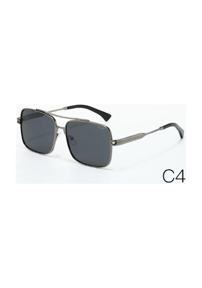 Erkek Polarize Cam Metal Çerçeveli Güneş Gözlüğü Gri - 712527082 Metalik