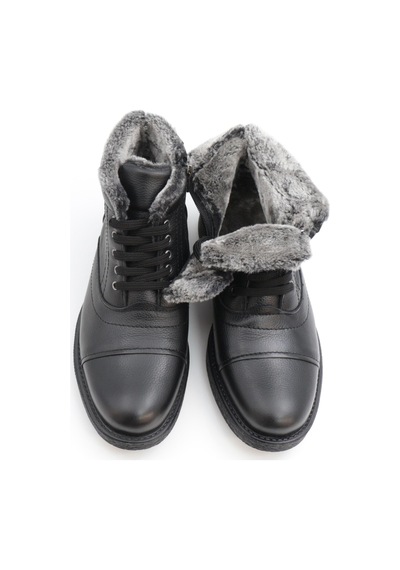 Nesilshoes Nesil Shoes Thrtrk 906 Siyah Hakiki Deri Kauçuk Taban Erkek Bot