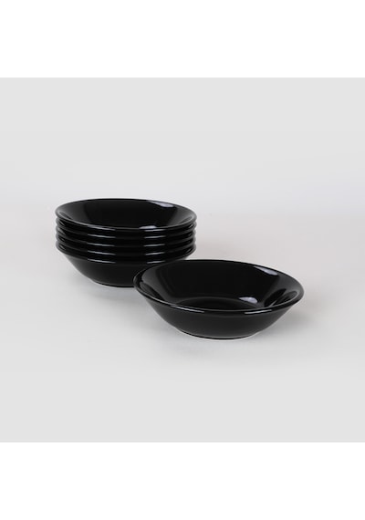 Keramika Siyah Hitit Yemek Tabağı 18 Cm 6 Adet
