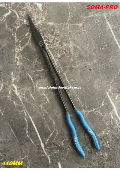 Soma Pro Çelik 410mm Uzun Kargaburun Pense Düz Uçlu 41cm Uzun Kargaburnu