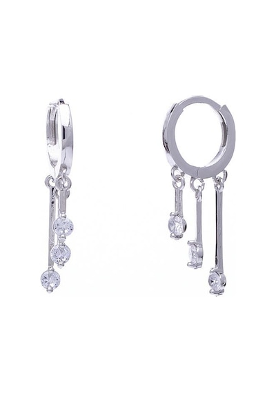 Sallantılı Zirkon Taşlı Shakira Model 925 Ayar Gümüş Kadın küpe