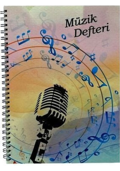 Spiralli Karton Kapak 40 Yaprak A4 Müzik Defteri Model 1