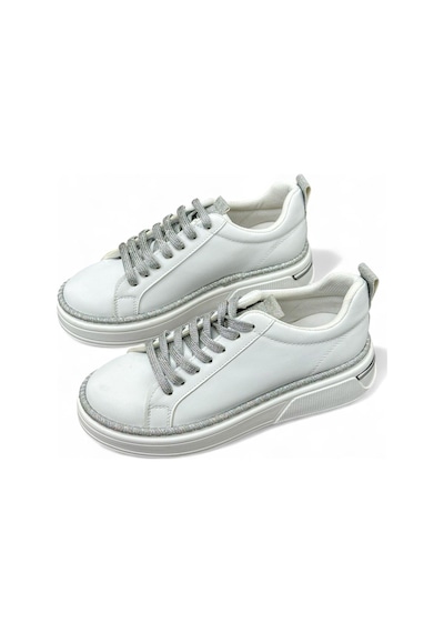 Erva'nın Butiği Beyaz Cilt Bonte Bağcıklı Kadın Sneakers-5647