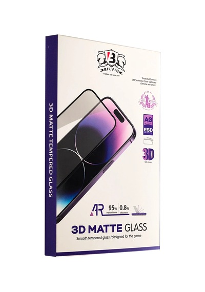 İphone 16 Pro Max Bilvis 3d Mat Cam Ekran Koruyucu - 100