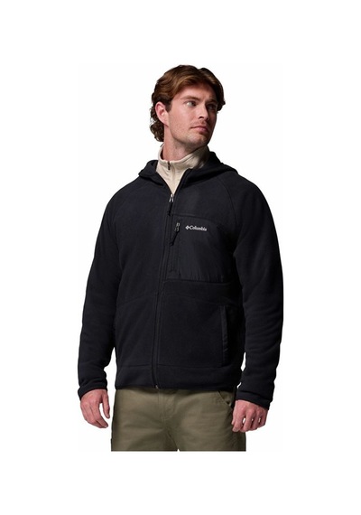 Columbia Fast Trek Overlay Hooded Full Zip Siyah Erkek Outdoor Polar Am3470-010 Siyah