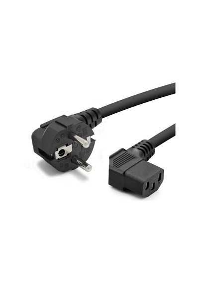 Büro Ev Ofis Cihazları İçin 1,8mtx1mm 500w 3pın C13 L Tipi Kasa Güç Kablosu