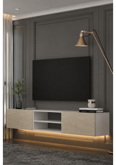 180dhdtdalr1bt Sadem Led Işıklı Kapaklı,raflı Duvara Monte Tv Sehpası Beyaz-traverten 180dhdtdalr1bt Sadem Led Işıklı Kapaklı,raflı Duvara Monte Tv Sehpası Beyaz-traverten