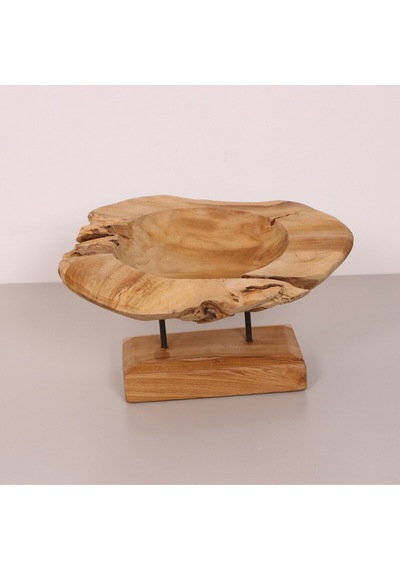 Carvıng - Teak Ağacından Oyma Masa Üstü Dekor 30x18 Cm