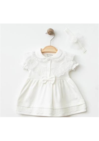 Işıl Baby Yaka Detaylı Elbise Ekru