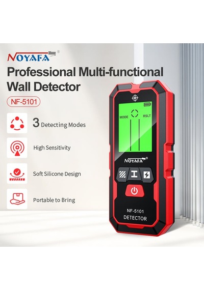 Noyafa Nf-5101 Duvar Dedektörü Metal Ahşap Ac Kablo Bulucu Lcd Ekranlı