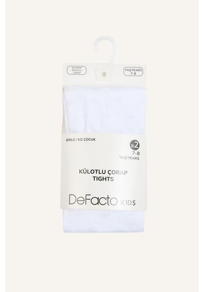 Defacto 2li Pamuklu Külotlu Çorap Kız Çocuk I5738a8nswt1 Beyaz-wt1