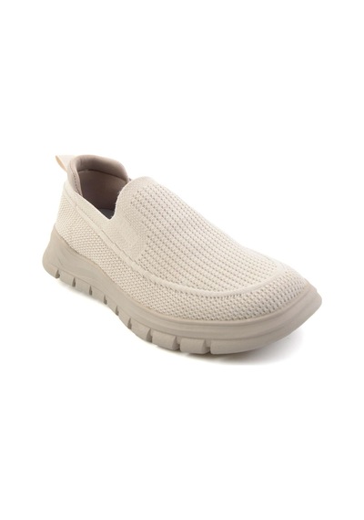 Bambi Bej Beyaz Triko Erkek Sneaker E01175524382