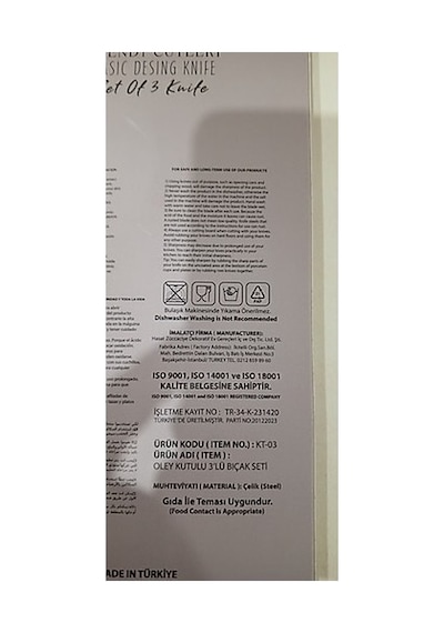 3 Lü Çelik Bıçak Seti 6999