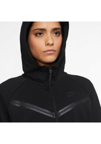 Kadın Siyah Tech Fleece Sweatshırt Cw4298-010 Siyah