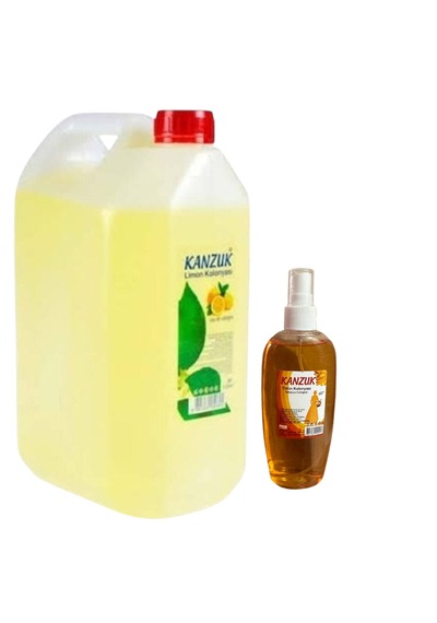 Kanzuk 5 Lt 80 Derece Limon Kolonyası 150 Ml Sprey Tütün Kolonyası Hediye