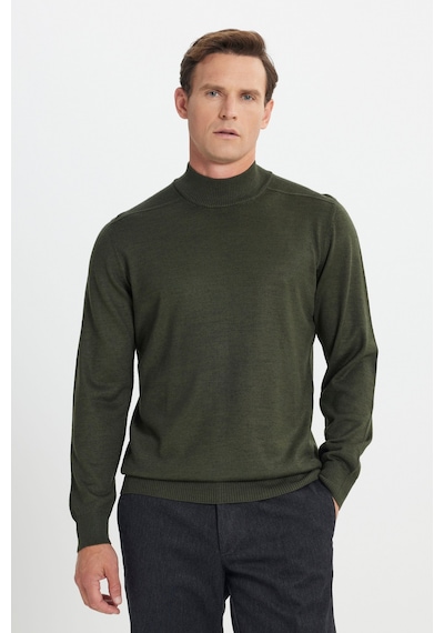 AC&Co / Altınyıldız Classics Erkek Hakı Yünlü Sıcak Tutan Standart Fit Normal Kesim Yarım Balıkçı Yaka Triko Kazak Haki AC&Co / Altınyıldız Classics Erkek Hakı Yünlü Sıcak Tutan Standart Fit Normal Kesim Yarım Balıkçı Yaka Triko Kazak Haki