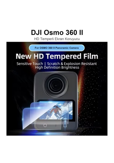 Newdaki Djı Osmo 360 / Osmo 360 2 Uyumlu Temperli Ekran Koruma Filmi 9h Şeffaf