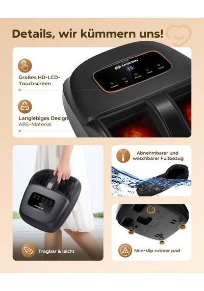 Easezen Ayak Masajı, Ayak Masajı Uzaktan Kumandası Ve Lcd, Boyuta Kadar. 48