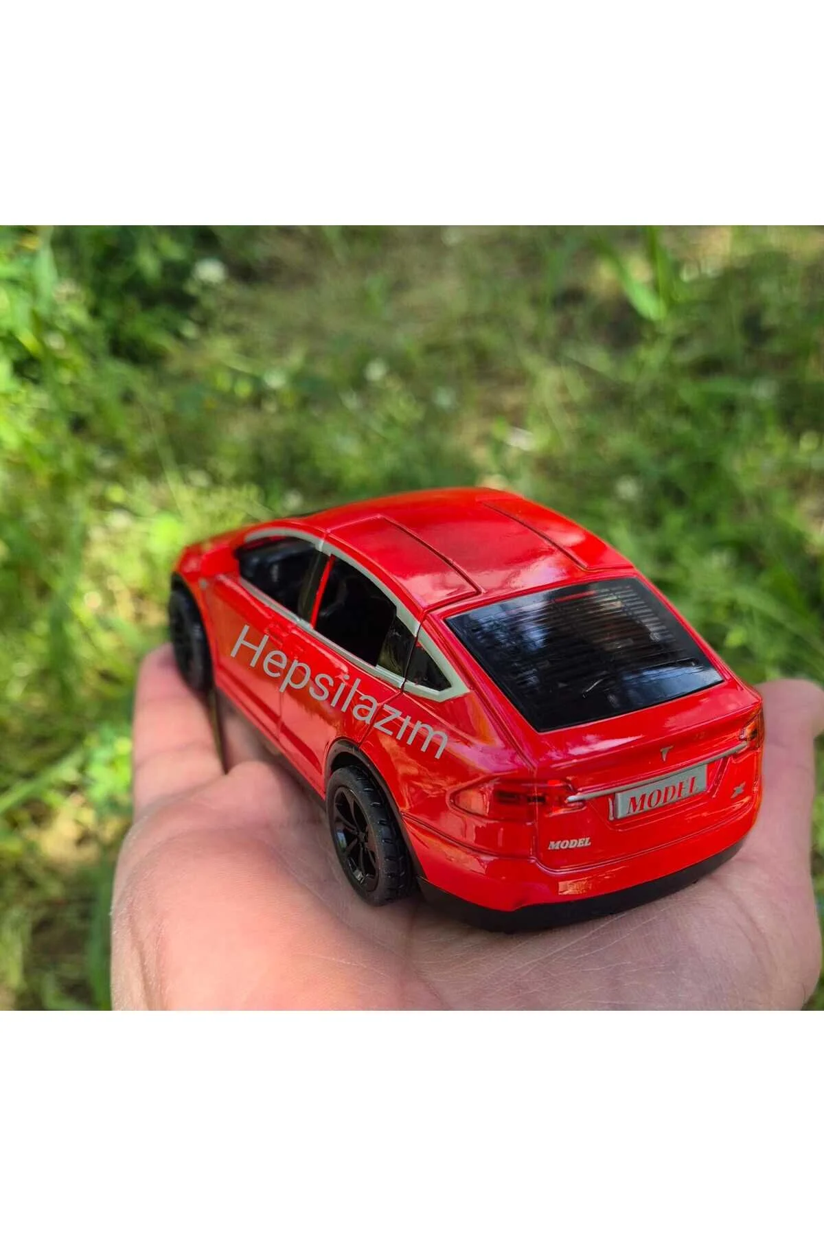 Oyuncak Tesla Araba Die Cast Model X Metal Koleksiyon 14 Cm Araç Sesli Çek Bırak Demir Araba Kırmızı