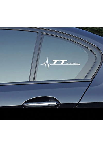 Audi Tt Motor Sport Kelebek Cam Sticker 2 Li Set