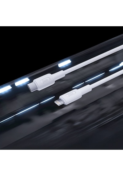 Juo JCBS272-W 27W USB Type-C To Lightning Apple Uyumlu iPhone iPad Silikon Hızlı Şarj ve Data Kablosu Beyaz 2 Metre