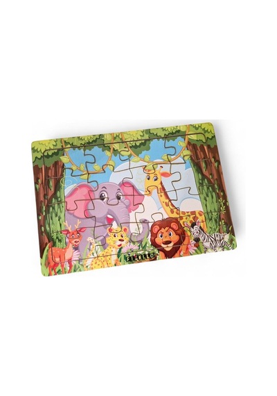 Hayvanlar Alemi 7 - 16 Parça Eğitici Öğretici Ahşap Çocuk Puzzle Yapboz Bebek Çocuk Oyuncak