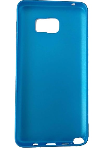 Jopus Galaxy Note 5 İle Uyumlu Soft Oil Silikon Kılıf Mavi Js-108 Mavi