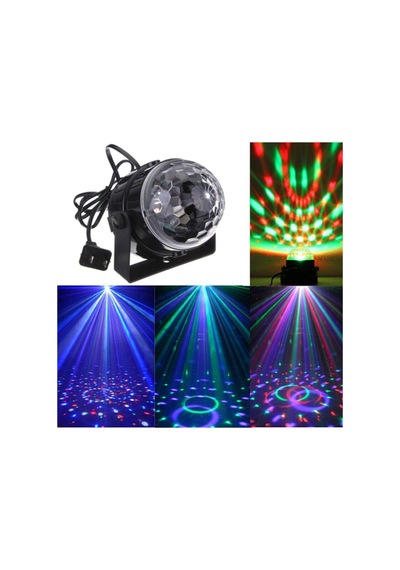 Led Kristal Küre Disko Topu 3 Renk Renkli