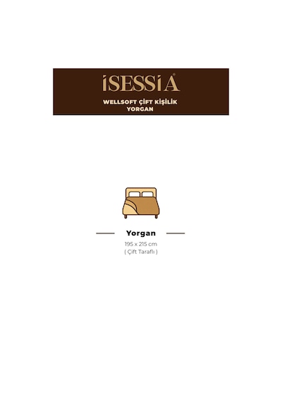 Veloria Wellsoft Çift Kişilik Yorgan Çift Taraflı Ultra Yumuşak 4 Mevsim Konfor 195x215 Cm Bej