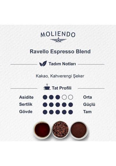 Ravello Espresso Blend Kahve Çekirdek 1000 G Diğer