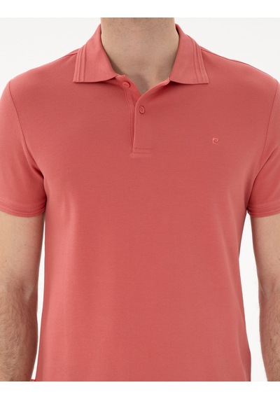 Pierre Cardin Erkek Mercan Tişört Basic 50306448-vr186 MERCAN