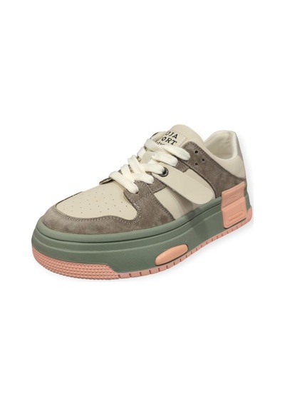 Guja 24k358-3 Kalın Taban Kadın Sneakers Spor Ayakkabı Haki