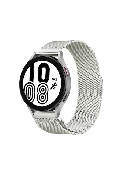 Newface Samsung Galaxy Watch 4 Metal Mıknatıslı Kordon - Gümüş