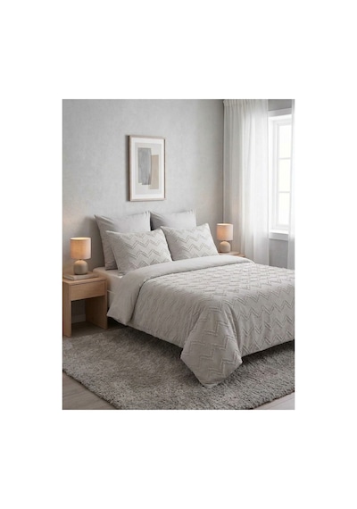 Çift Kişilik Yatak Örtüsü Takımı 250 X 260 Cm Valonlu Model 2 Adet 50 X 70 Yastık Kılıfı Çok Renkli