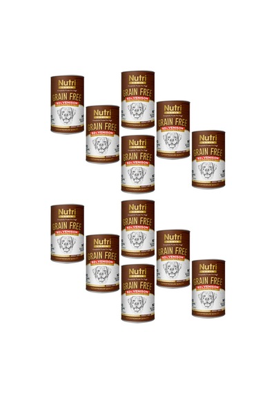 Nutri Canin Tahılsız %92 Geyik Etli Konserve Yetişkin Köpek Maması 12 x 400 G