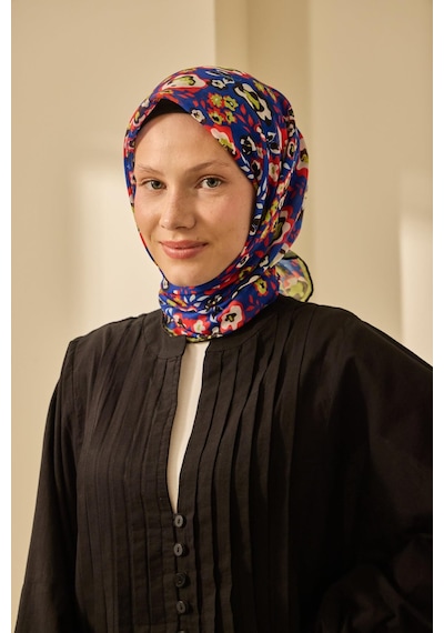 Silk Home Soft Eşarp 73090-15 Saks, Sarı, Turuncu, Bebe Mavi, Ekru