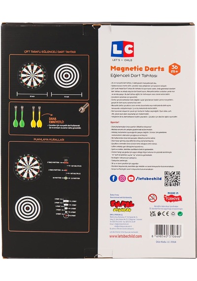 31064-lc Eğlenceli Manyetik Dart -lets Be Child
