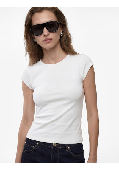 Koton Dikiş Detaylı Slim Fit Fitilli Kap Kol Bluz Kırık Beyaz 6sak70032uk Ekru