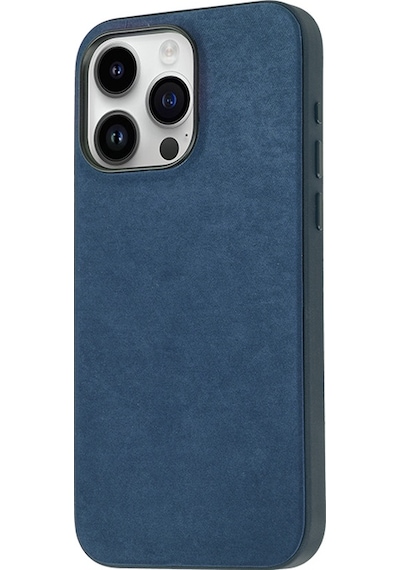 Apple Uyumlu iPhone 15 Pro Max Mikro Fiber Mimoza Kılıf-mavi Mavi Mavi