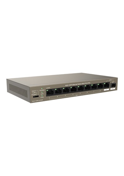 Tenda TEG1110PF-8-102W 9 Portlu 8 Port Poe+ 10/10/1000 Mbps Switch