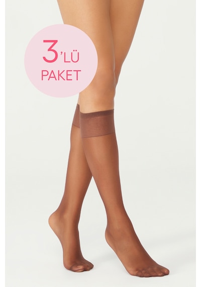 Penti Fit 15 3lü Bronz Pantolon Çorap Mürdüm