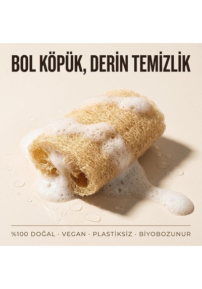 Doğal Kabak Bulaşık Süngeri 10 Cm Doğal Lifler Anti-bakteriyel 1 Adet